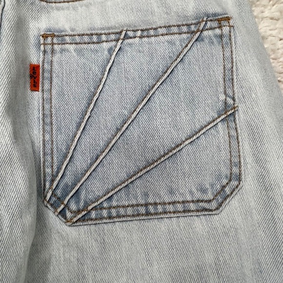 Levis Jeans Womens 26 Light Wash Straight Leg Raw Hem Orange Tab Denim Mid Rise - Picture 7 of 10